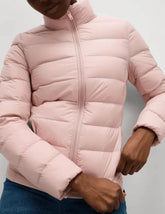 Feather & Down Quilted Packaway Puffer Jacket  Adomoo